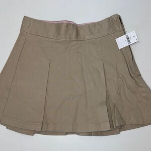 🔥GAP Tan Skater Mini school Skirt Pleated Casual  with short Sz 7 new